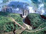 victoria falls photographed from the sky
